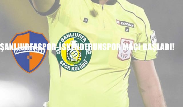 Şanlıurfaspor-İskenderunspor Maçı Başladı! Nesine 2. Lig Beyaz Grup 6. Hafta Mücadelesi