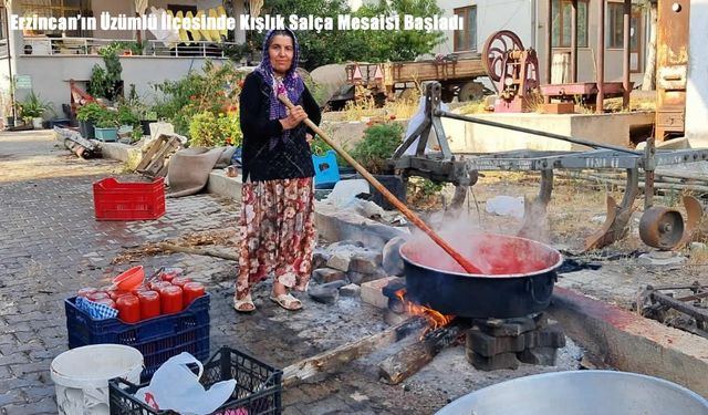 Erzincan’ın Üzümlü İlçesinde Kışlık Salça Mesaisi Başladı