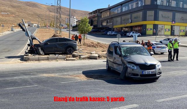 Elazığ’da Feci Trafik Kazası: 5 Yaralı