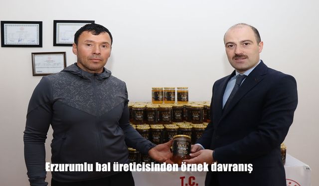 Erzurumlu bal üreticisinden örnek davranış
