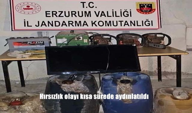 Hırsızlık olayı kısa sürede aydınlatıldı
