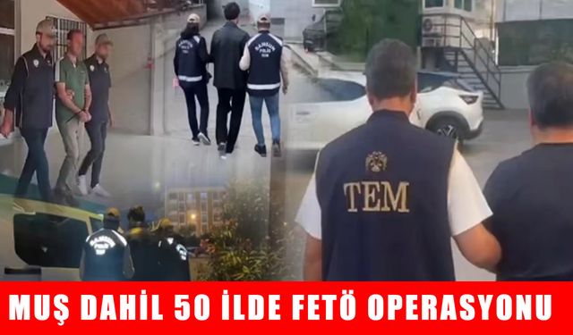 Muş dahil 50 ilde FETÖ operasyonu: 286 yakalandı