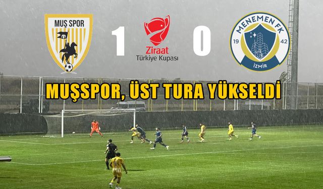 Muşspor 10 kişi kaldığı maçta tur atlamayı başardı