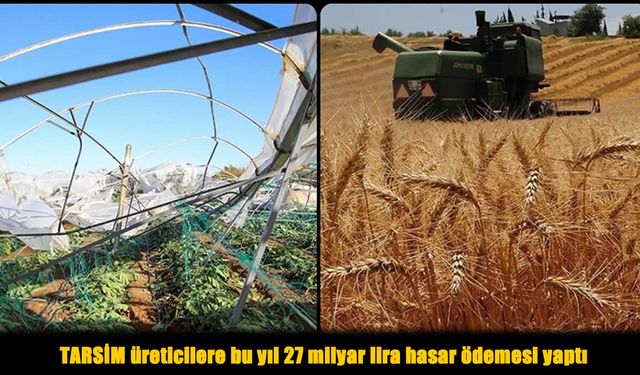 TARSİM'den 27 Milyar TL hasar ödemesi