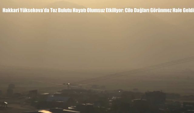 Hakkari Yüksekova’da Toz Bulutu Hayatı Olumsuz Etkiliyor: Cilo Dağları Görünmez Hale Geldi