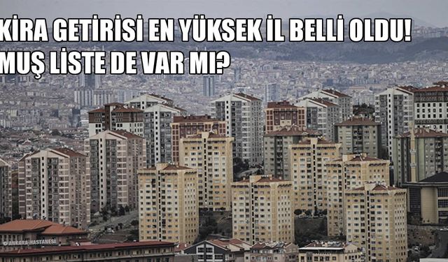 Kira Getirisi En Yüksek İl Belli Oldu! Muş kaçıncı sırada?