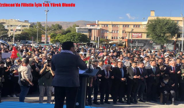 Erzincan’da Filistin İçin Tek Yürek Olundu
