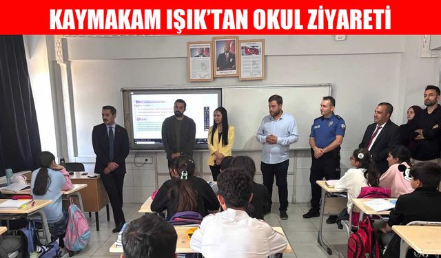 Varto Kaymakamı Işık, Yatılı Bölge Ortaokulu’nu ziyaret etti