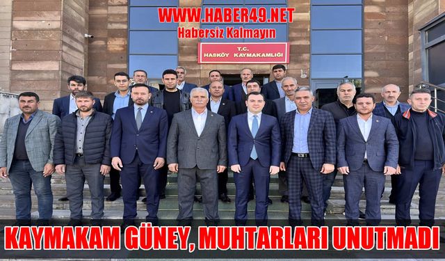 Hasköy Kaymakamı Güney, muhtarlarla buluştu