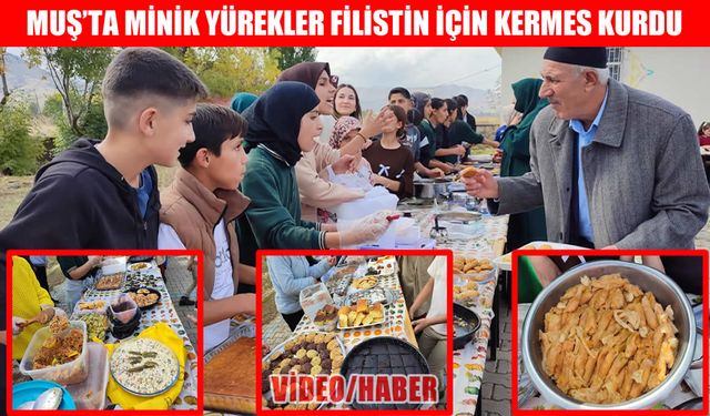 Muşlu minik öğrencilerden Filistin’e destek kermesi