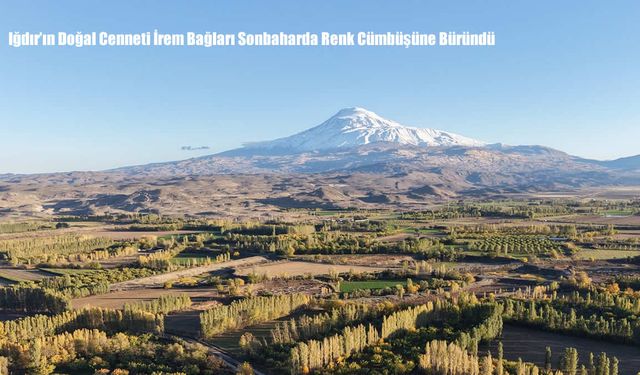 Iğdır’ın Doğal Cenneti İrem Bağları Sonbaharda Renk Cümbüşüne Büründü
