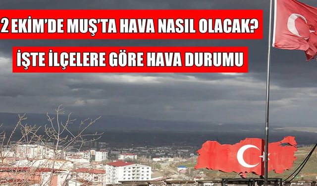 Bugün Muş’ta hava nasıl olacak?