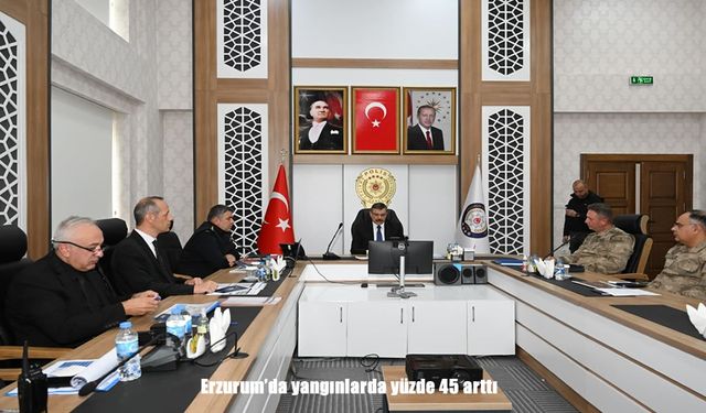 Erzurum'da yangınlarda yüzde 45 arttı