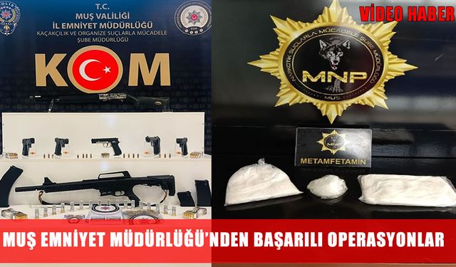 Muş’ta silah, uyuşturucu ve siber suç operasyonu: 6 tutuklama