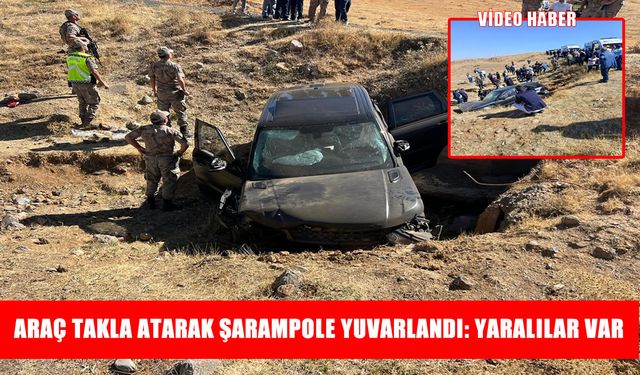 Muş’ta takla atan araç şarampole uçtu: 3 yaralı