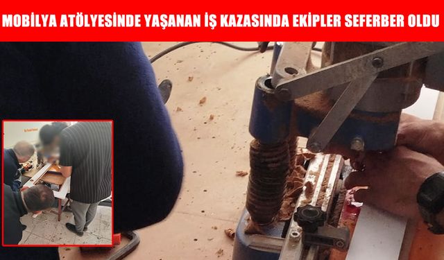 Muş’ta atölyede çalışan işçi, parmağını makineye kaptırdı