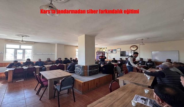 Kars’ta Jandarmadan Kırsal Bölgelere Siber Güvenlik Eğitimi