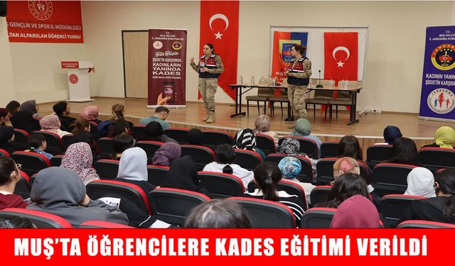 Muş Alparslan Kız Öğrenci Yurdu'nda Üniversitelilere KADES Eğitimi Verildi