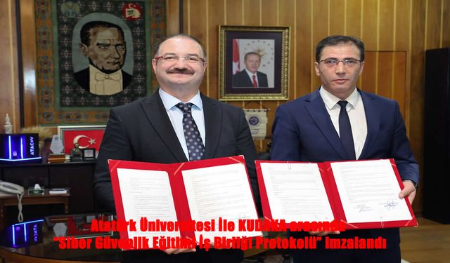 Atatürk Üniversitesi ve KUDAKA’dan Siber Güvenlikte İş Birliği Hamlesi