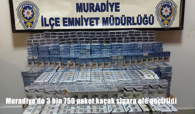 Muradiye’de 3 bin 750 paket kaçak sigara ele geçirildi