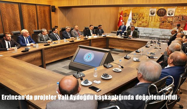 Erzincan’da projeler Vali Aydoğdu başkanlığında değerlendirildi