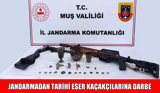 Muş'ta tarihi hazine ele geçirildi