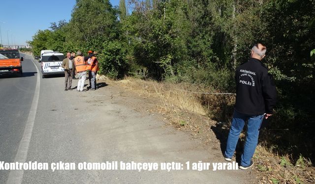 Malatya’da Otomobil Kayısı Bahçesine Uçtu: 1 Ağır Yaralı