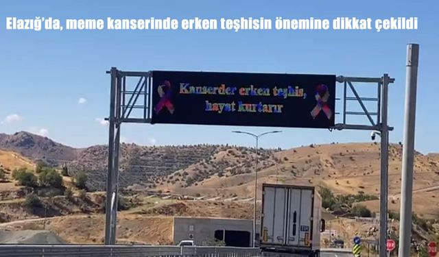 Elazığ’da Kömürhan Köprüsü’nde Anlamlı Mesaj: “Kanserde Erken Teşhis Hayat Kurtarır”