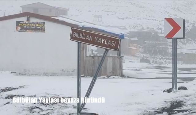Bülbülan Yaylası Karla Kaplandı: Yüksek Kesimler Beyaza Büründü