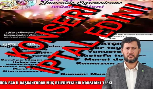 HÜDA-PAR Muş İl Başkanı Çağlayan’dan Muş Belediyesi'ne tepki: Bu yanlıştan derhal dönülmeli