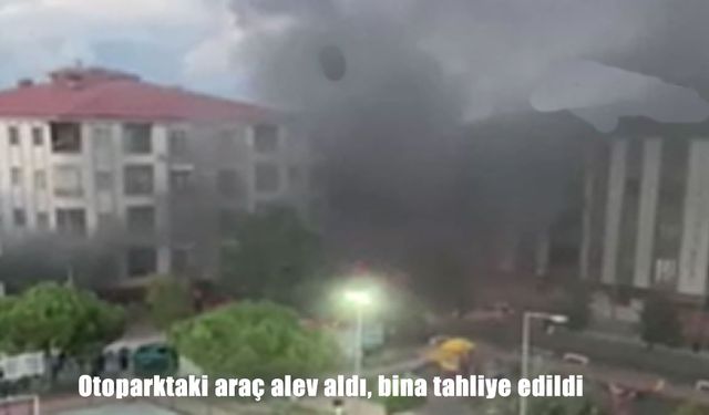 Tekirdağ’da Otoparkta Araç Alev Aldı: Bina Tahliye Edildi