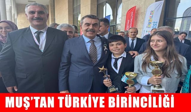 Muş Mevlana İmam Hatip Ortaokulu’ndan Türkiye birinciliği