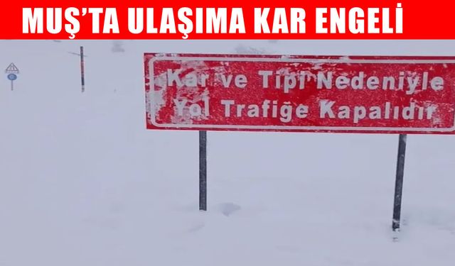 Muş’ta ulaşıma kar engeli: Hasköy–Mutki yolu kapandı