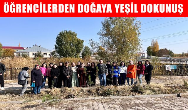 Bulanık MYO öğrencilerinden doğaya yeşil dokunuş: Fidanlar toprakla buluştu