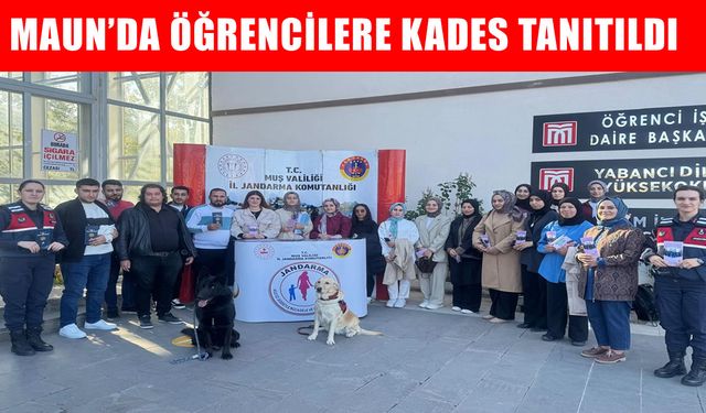 Muş Alparslan Üniversitesi’nde KADES tanıtımı yapıldı