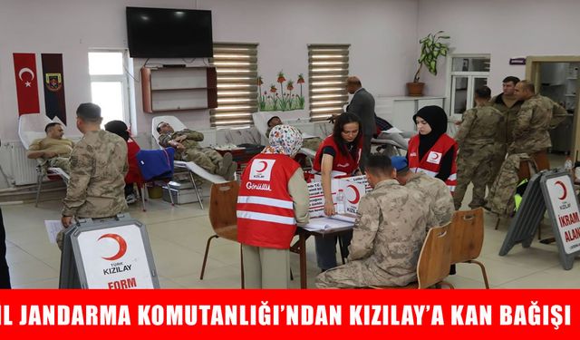 Muş İl Jandarma Komutanlığı'ndan Kızılay’a kan bağışı desteği
