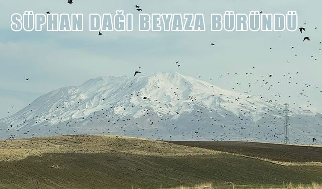 Süphan Dağı’nın zirvesi beyaza büründü