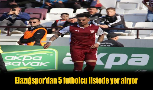 Elazığspor’dan 5 futbolcu PFDK’ya sevk edildi
