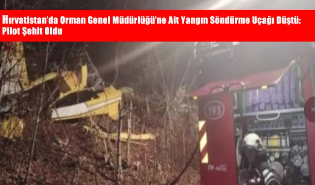 Hırvatistan’da Orman Genel Müdürlüğü’ne Ait Yangın Söndürme Uçağı Düştü: Pilot Şehit Oldu