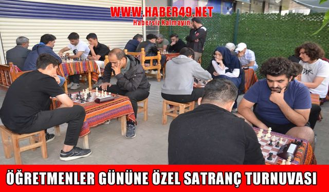 Muş’ta 'Öğretmenler Günü Satranç Turnuvası' heyecanı