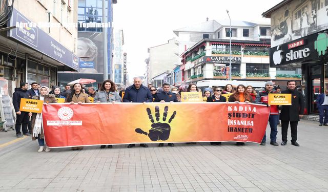 Ağrı’da Kadına Yönelik Şiddete Karşı Farkındalık Yürüyüşü Büyük İlgi Gördü