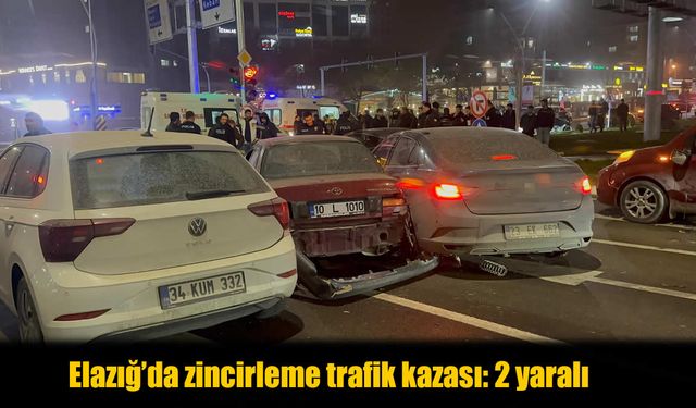 Elazığ’da 7 Araçlı Zincirleme Kaza