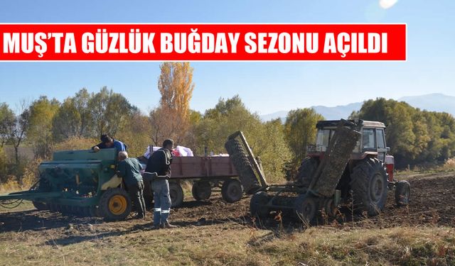 Muş’ta çiftçiler güzlük buğday ekimine başladı