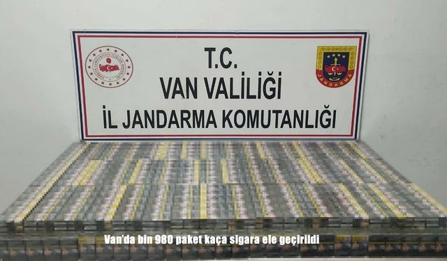 Van’da bin 980 paket kaçak sigara ele geçirildi