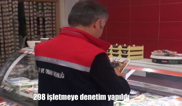 298 işletmeye denetim yapıldı