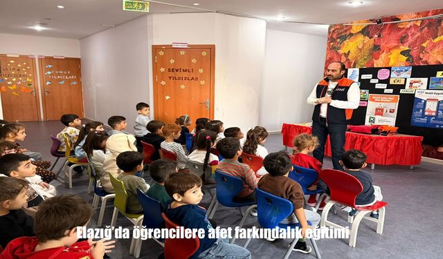 Elazığ’da öğrencilere afet farkındalık eğitimi