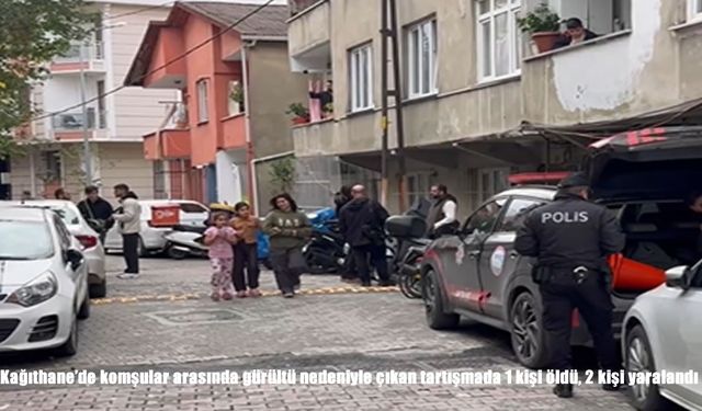 Kağıthane'de komşular arasında gürültü kavgası: 1 ölü, 2 yaralı