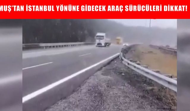 Muş’tan yola çıkacaklar dikkat: Bolu geçişinde kar yağışı başladı