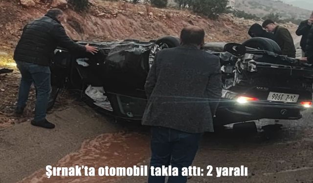 Şırnak'ta takla atan otomobilde 2 kişi yaralandı