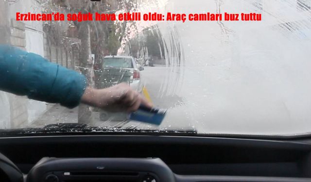 Erzincan’da Dondurucu Soğuk Etkisini Gösterdi: Araç Camları Buzla Kaplandı